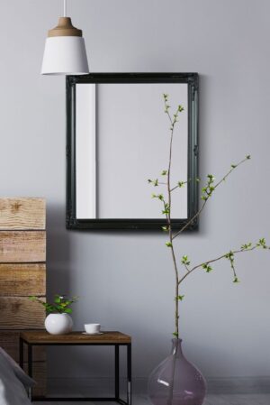 This black bathroom mirror is available to purchase here at The Mirror Man
