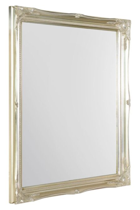 This silver bathroom mirror is available to purchase here at The Mirror Man