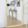 This extra large cream leaner mirror is available to purchase here at The Mirror Man