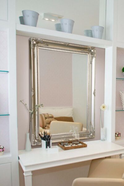 Ornate Silver Mirror - 91x66cm - Cannington View1