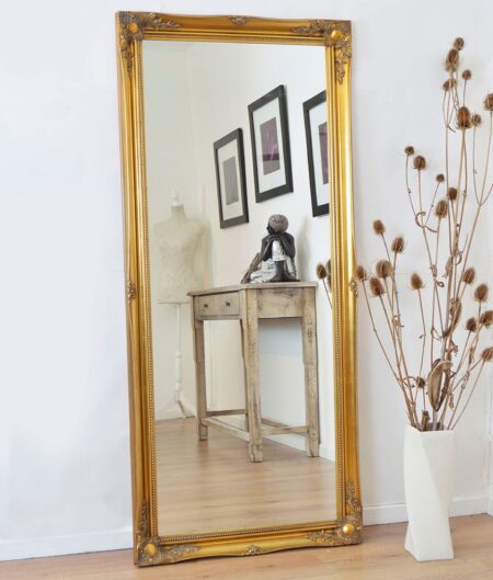 This full length gold trim mirror is available to purchase here at The Mirror Man