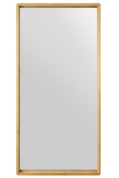 Scandi Recessed-Edge Oak Rounded-Corner Full-Body Mirror - 170x85cm - Oakhill View2