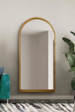 Honey Oak Keystone-Arch Full Length Mirror - 180x90cm - Oakfen View1