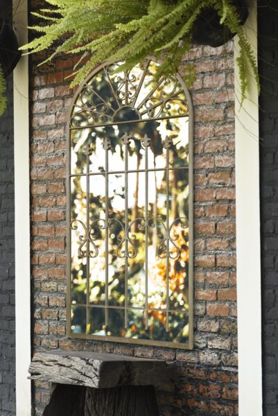 Fairytale Fleur-De-Lys Gothic Arch Mirror - 160x75cm - Dulverton View1