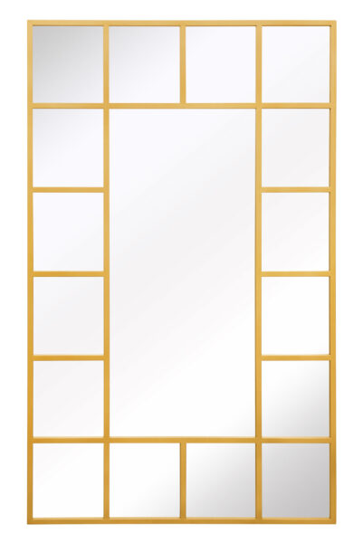 Lavish Gold Windowpane Grid Mirror - 180x110cm - Henley View3