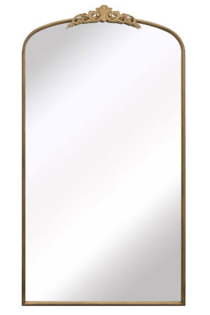 Ornate Crowned Gold Arch Mirror - 174x96cm - Hampton View2
