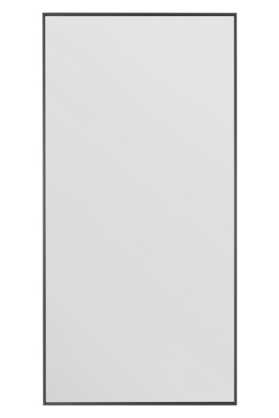 Ultra-Slim Framed Black Aluminium Extra Large Rectangular Mirror - 200x100cm - Arlington View2