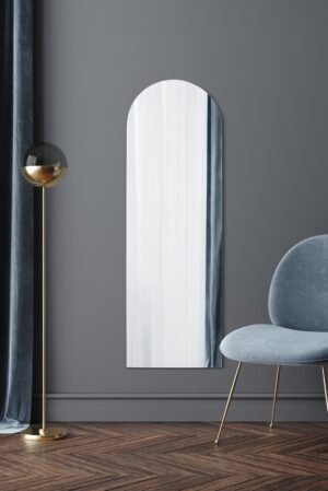 Sleek Seamless-Edged Arch Leaner Mirror - 150x50cm - Clovelly View1