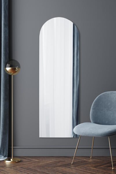 Sleek Arch-Silhouette Frameless Leaner Mirror - 180x60cm - Clovelly View1