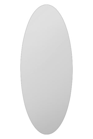 Elongated Surfboard Shaped Frameless Wall Mirror - 180x70cm - Ovalton View2
