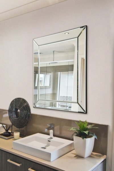 Modern Bathroom Mirror - 69x58cm - Puriton View1