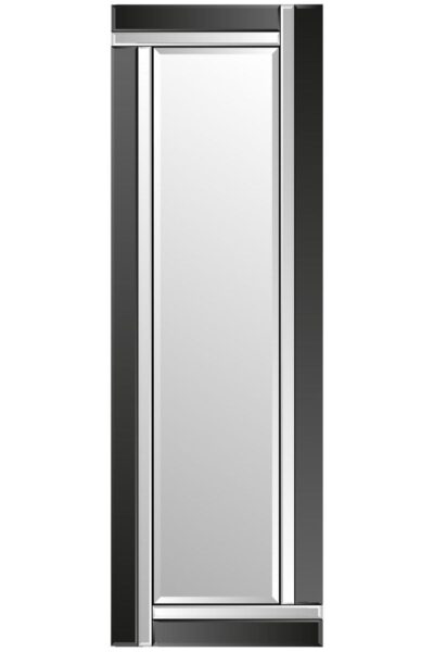 Black All Glass Dress Mirror - 120x40cm - Clevedon View2