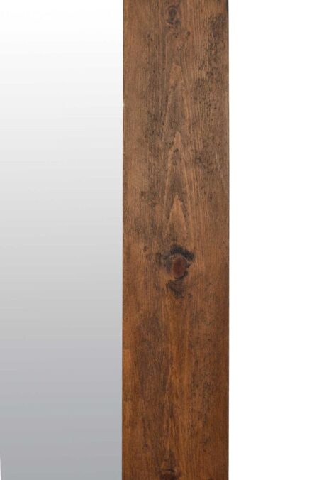This dark natural wood mirror is available to purchase here at The Mirror Man