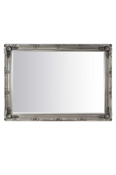 This large ornate silver mirror is available to purchase here at The Mirror Man