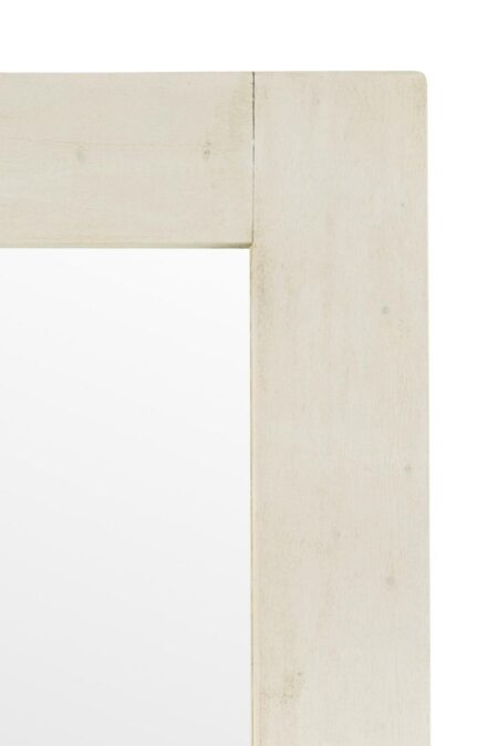 This whitened full length solid wood mirror is available to purchase here at The Mirror Man