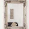 Bossington 122x91cm Large Silver Baroque Mirror