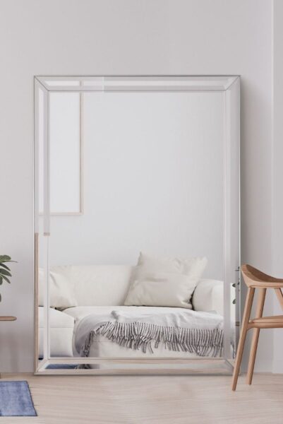 Oversized Frameless Mirror - 202x141cm - Amesbury View1