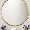 Wedmore 100x100cm Gold Pleasing Round Mirror