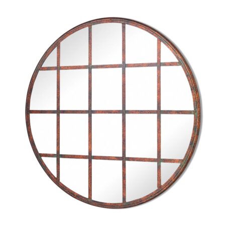 This industrial round mirror is available to purchase here at The Mirror Man
