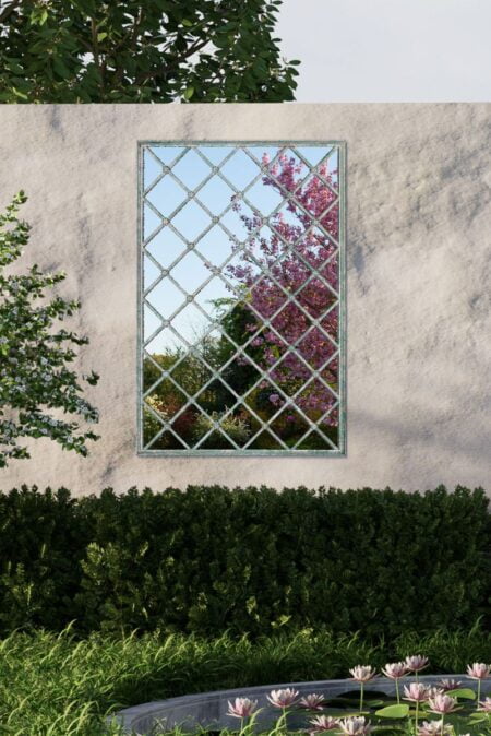 This garden mirror lattice trellis is available to purchase here at The Mirror Man
