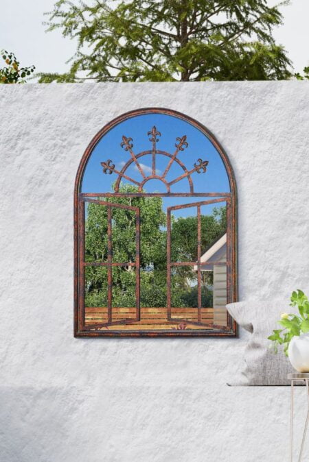 This open window illusion garden mirror is available to purchase here at The Mirror Man