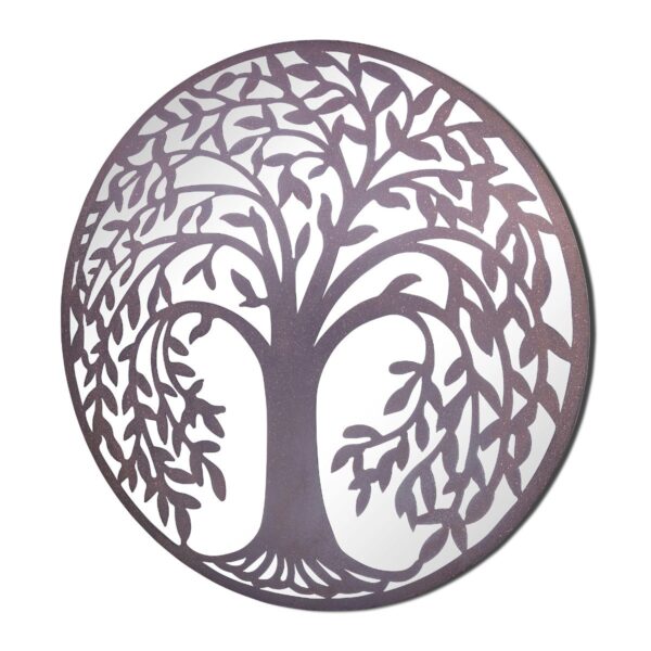 Large Tree Of Life Garden Mirror - 99x99cm - Lustleigh View3