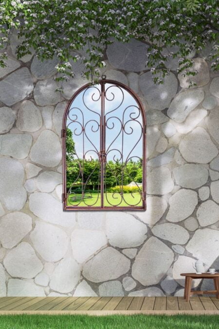 This outdoor shutter mirror is available to purchase here at The Mirror Man