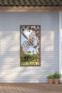 Faunwood 118x58cm Dragonfly Art Garden Mirror