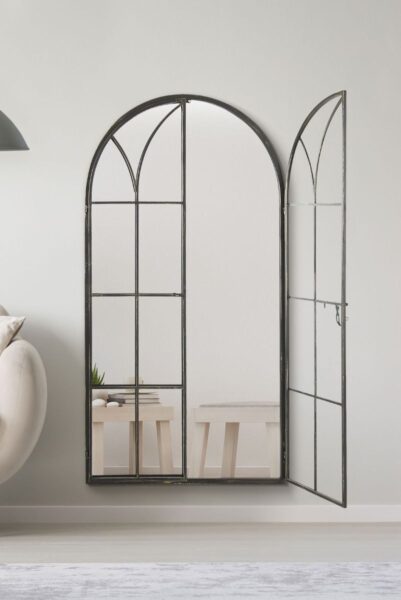 Large Garden Mirror With Shutters - 160x85cm - Arscott View2