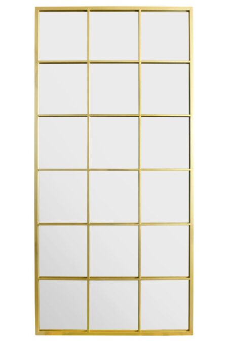This large full length gold window mirror is available to purchase here at The Mirror Man