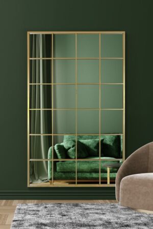 Industrial Window Mirror - 174x110cm - Nynehead View2