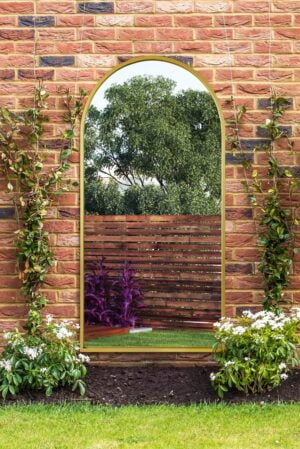 This metal arch mirror is available to purchase here at The Mirror Man