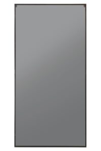 Fitzpaine 180x90cm Flame Design Black Metal Extra Large Garden Mirror Screen