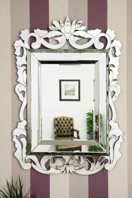 This venetian glass mirror is available to purchase here at The Mirror Man