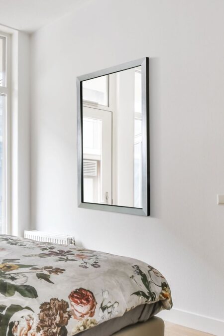This grey wood mirror is available to purchase here at The Mirror Man