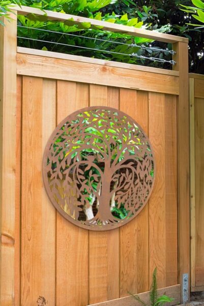 Large Tree Of Life Mirror - 100x100cm - Lustleigh View1