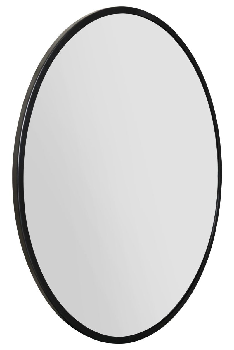 Hemmington 110x110cm Black Round Mirror