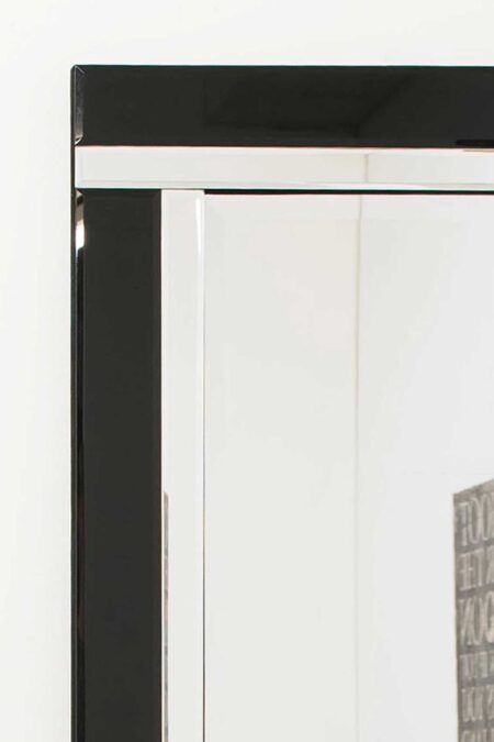 This black all glass dress mirror is available to purchase here at The Mirror Man