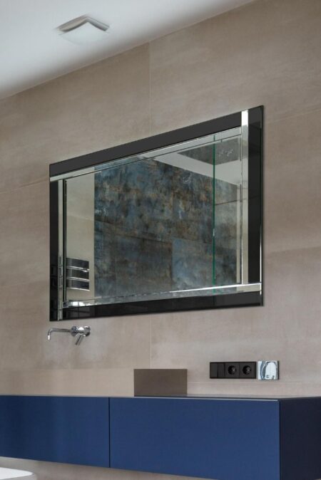 This large all glass mirror is available to purchase here at The Mirror Man