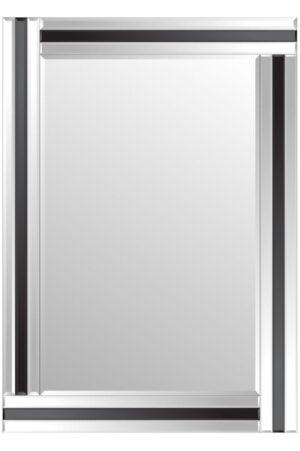 Modern Black Framed Mirror - 144x115.5cm - Charlcombe View2
