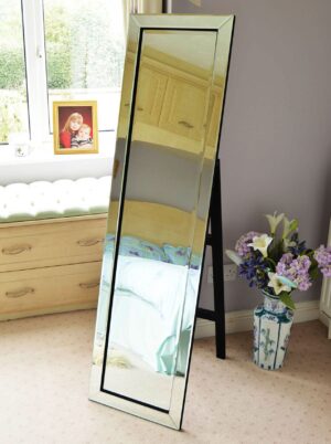 This free standing rectangular mirror is available to purchase here at The Mirror Man