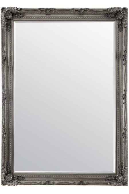 This large ornate silver mirror is available to purchase here at The Mirror Man