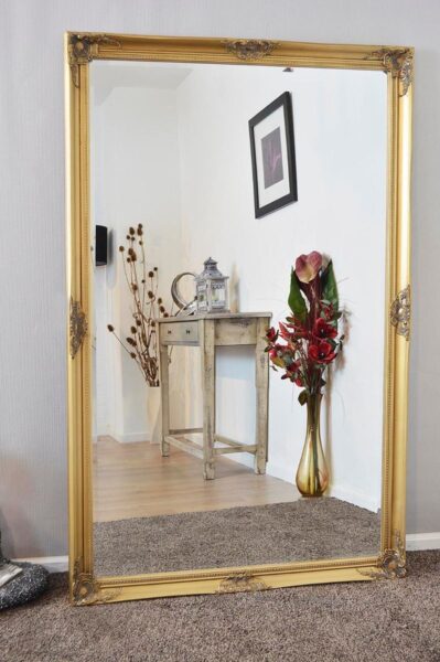 Gold Classic Wall Mirror - 168x107cm - Braunton View1