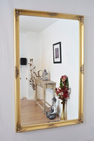 Gold Classic Wall Mirror - 168x107cm - Braunton View2