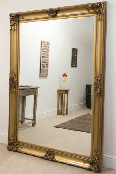 Large Ornate Gold Mirror - 213x152cm - Winscombe View2