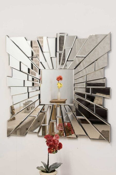 This contemporary wall mirror is available to purchase here at The Mirror Man