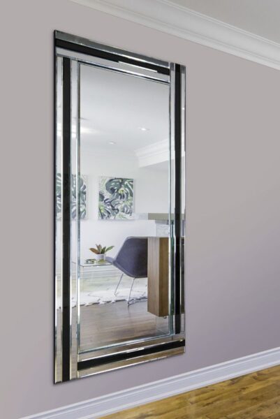 Black Floor Length Mirror - 174x85cm - Charlcombe View1
