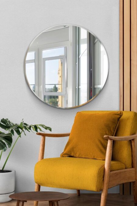This round frameless mirror is available to purchase here at The Mirror Man