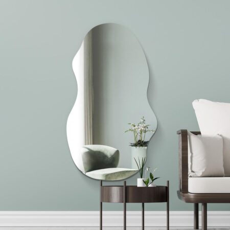 This wavy wall mirror is available to purchase here at The Mirror Man
