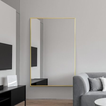 This modern metal mirror is available to purchase here at The Mirror Man